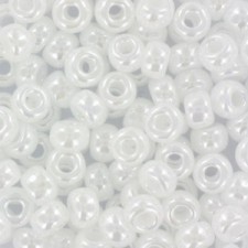 Miyuki rocailles perlen 6/0 - Ceylon white pearl 6-528